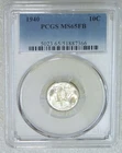 1940 P Mercury Dime PCGS MS65FB Original Frosty White PQ Just Graded #D255Z