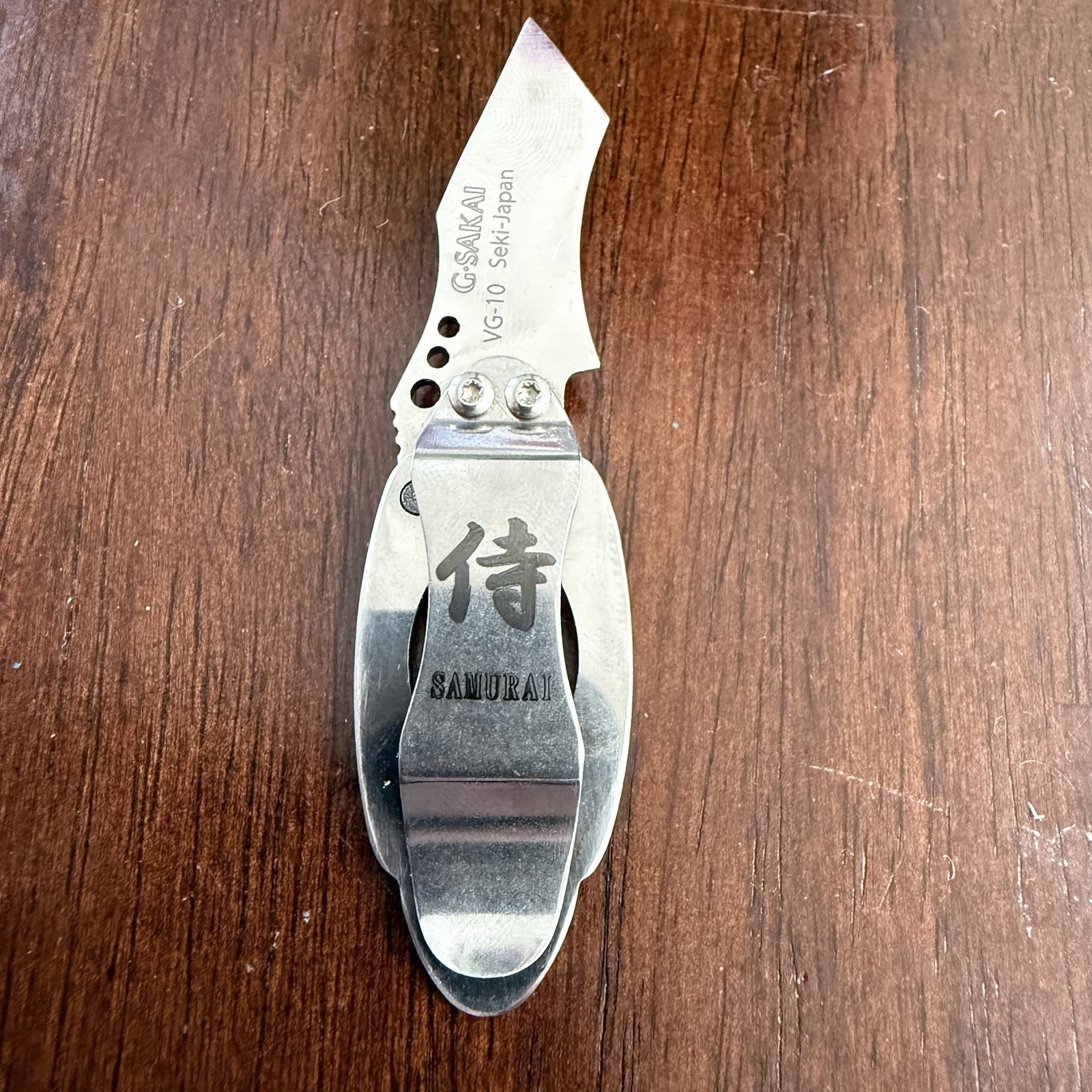 G. Sakai Seki Japan Samurai VG-10 Tanto Money Clip Small Folding Pocket Knife