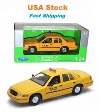 Ford Crown Victoria Taxi (1999), Welly 22082WTX, Diecast Toy Car, 7.5", 1:24