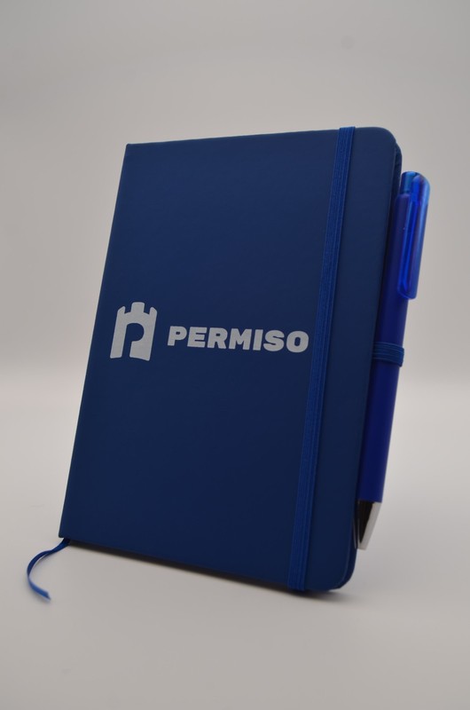 Permiso Corporate Swag Notebook with Pen  and Lined Paper