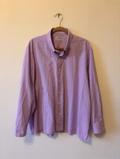 Charvet Paris men  s gingham pink check cotton men  s shirt  XL / XXL