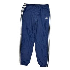 Adidas Track Pants - Large Blue Polyester