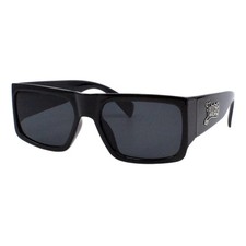 Men's Locs Sunglasses   Black Square Rectangular Frame, Category 3 UV400