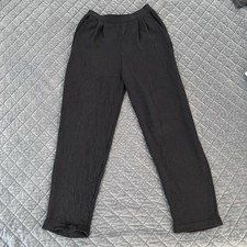 St. John Santana Knit Pants Women  s 8 Wool Blend Pull On Tapered Black M
