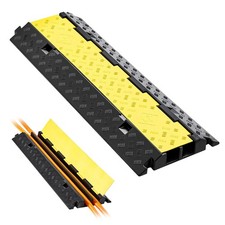 VEVOR Cable Protector Ramp Rubber Cord Cover 22000 lbs/axle Capacity 2 Channel