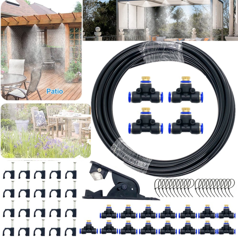 20ft Outdoor Patio Water Mister Mist Nozzle Misting Cooling System Fan Cooler