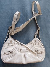 Designer Style Handbag Excellent Condition White Cream Faux Leather