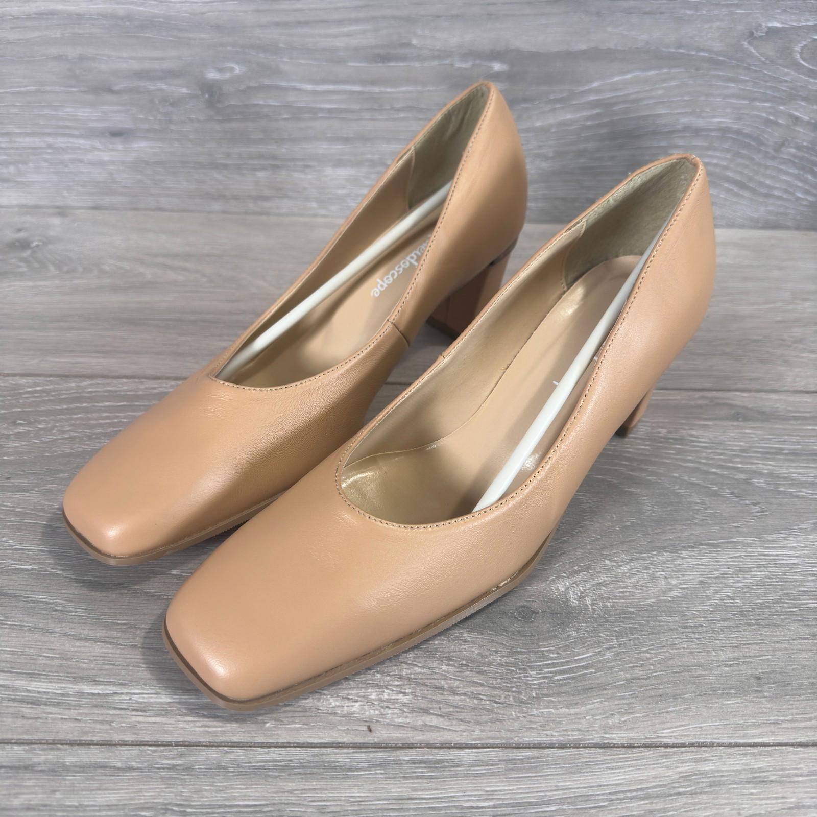 Women's Kaleidoscope Slip-on Heel Court Shoes Brown/Beige UK Size 7 image 2