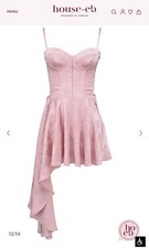House of CB Lola Pink Floral Jacquard Corset Mini Dress Sweetheart XS