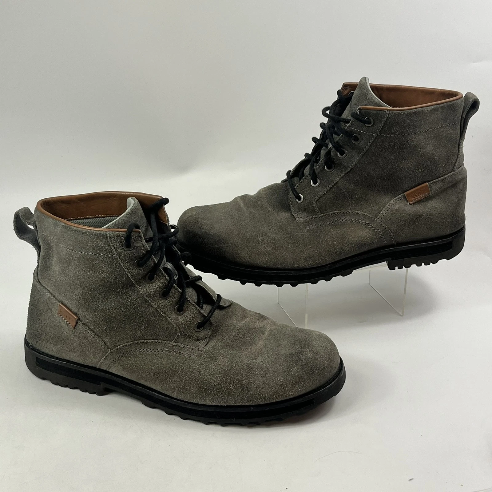 Keen Mens The 59 Boots Size 14 Gray Suede Leather Lace Up Ankle Work Hiking