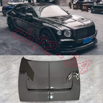 For Bentley Flying Spur 2020-2024 Real Carbon MS style Front Hood Vented Bonnet