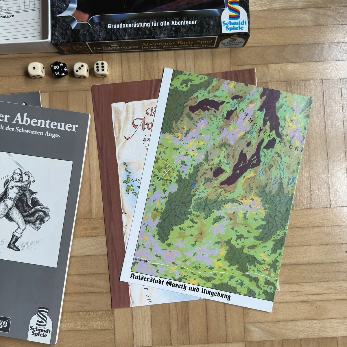 DSA Das Schwarze Auge 1994 Abenteuer Basis Spiel Die Helden. Fantasy Schmidt TOP