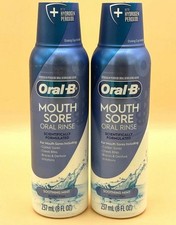 Oral-B Mouth Sore Rinse Mouthwash 8fl oz each - EXP: 03/26 - 2 PACK