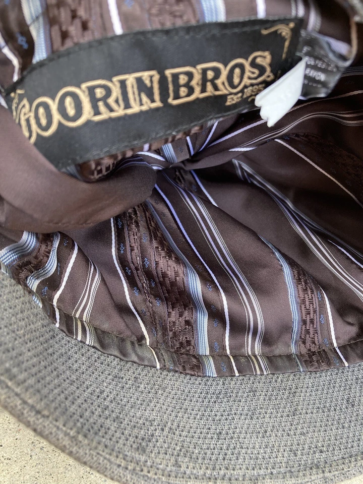 Gorra para mujer Goorin Bros gris aleta lisa logotipo XS forrada de algodón empacable ciudad Foto 3 de 4