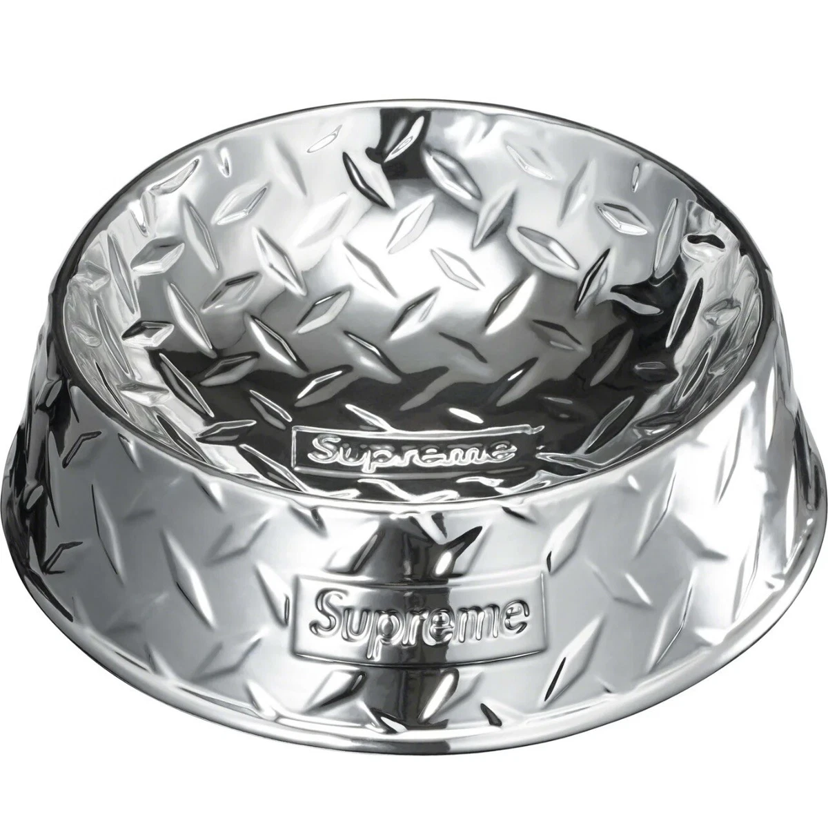 DSWT Supreme Diamond Plate Dog Bowl SS23, Supreme Dog Bowl