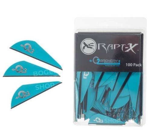 100 Stück Q2i Rapt-x Pfeilflügel, türkis