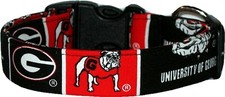 University of Georgia Black Handmade Dog Collar