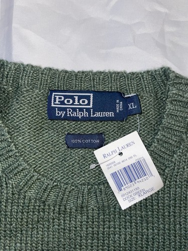 Vintage Polo Ralph Lauren Crewneck Sweater Men’s Size XL Green Preppy Fisherman - Picture 6 of 6