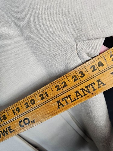 Vintage 1950s-60s MillerBresce By Fenway Beige Cashmere A-Line Coat Fur Collar - Picture 9 of 15