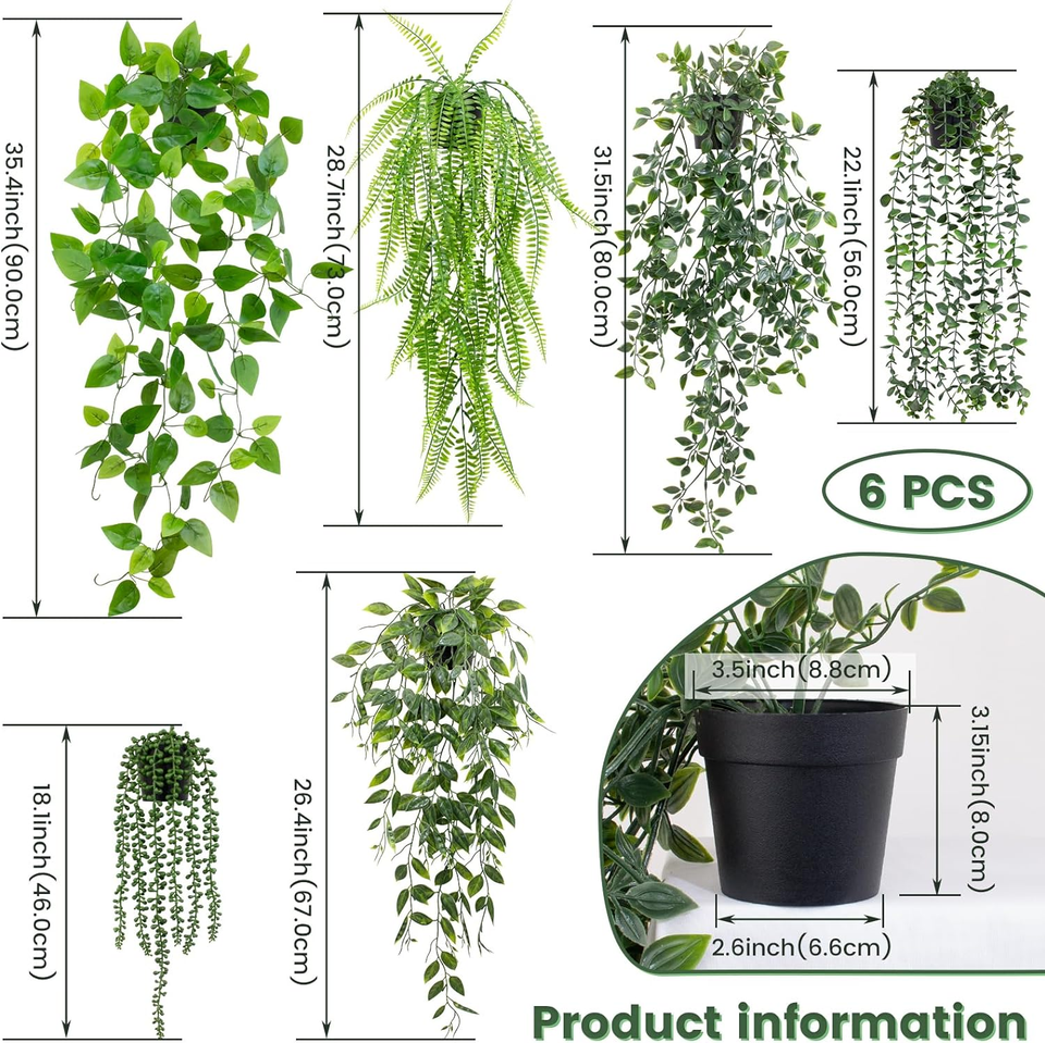 Artificial Hanging Potted Plant，Small Fake Purple Hanging Potted Plant