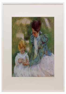 Cassatt Mary Mutter spielt mit ihrem Kind A4 A3 gerahmter Druck