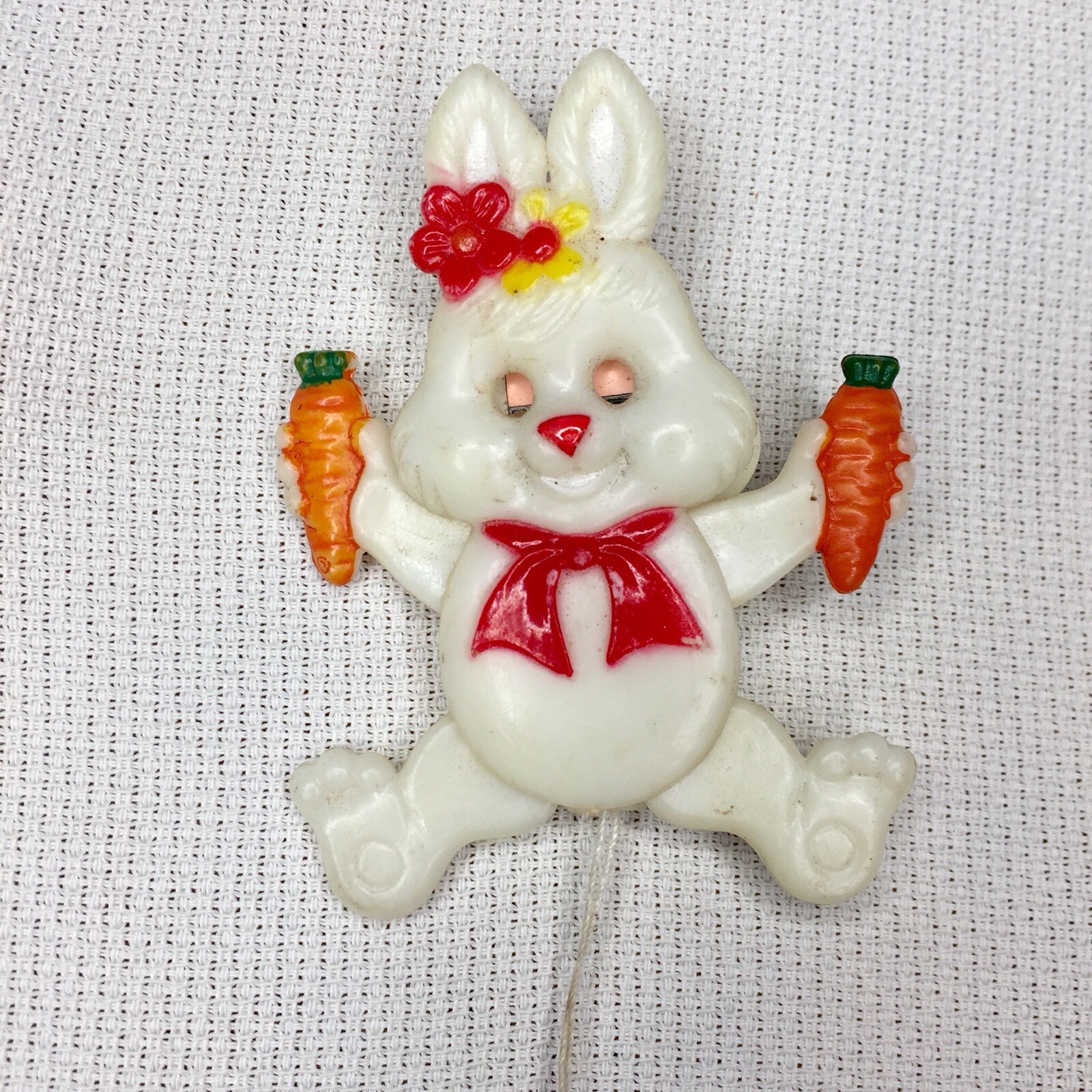 Vtg String Pull Moving Brooch Pin Mechanical Plas… - image 9