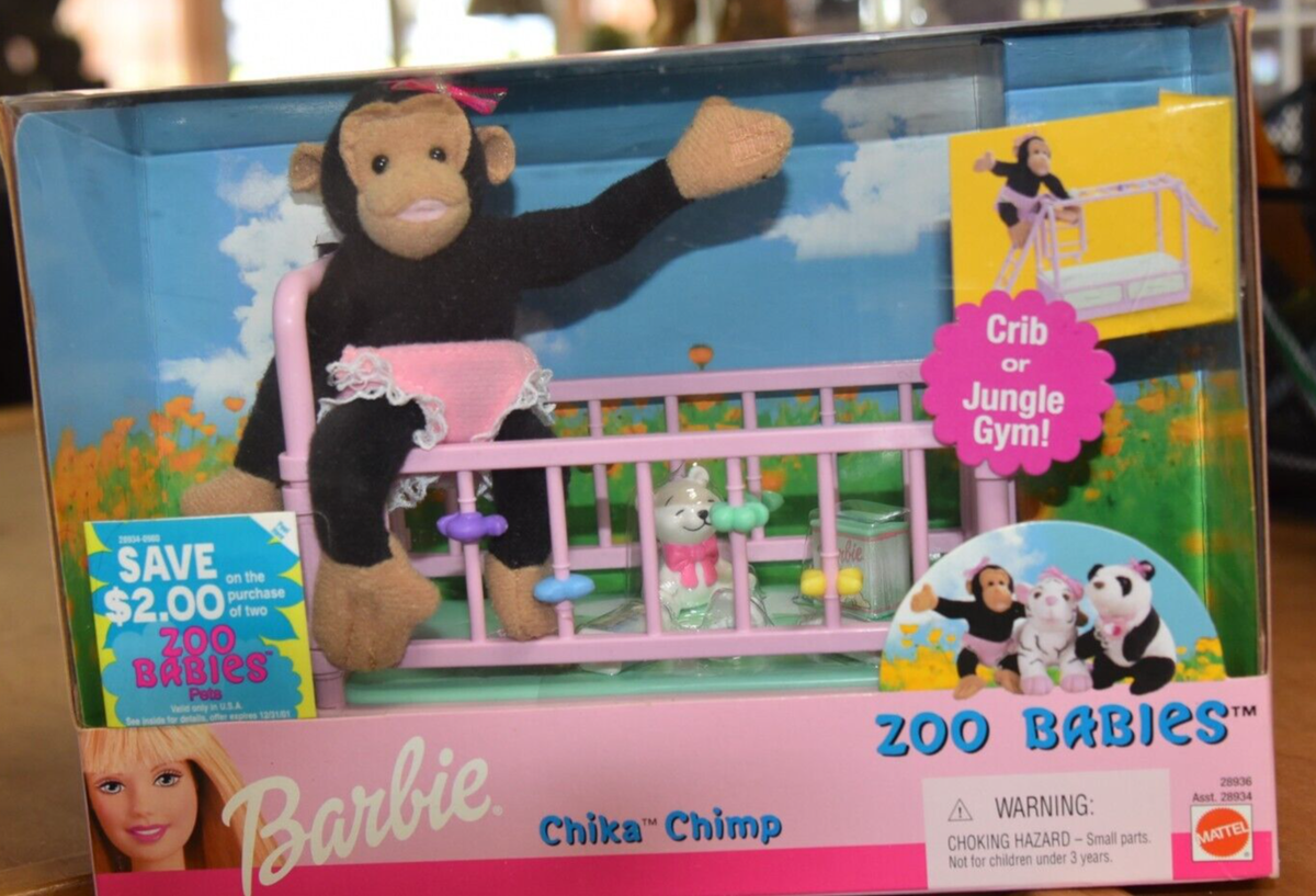 Barbie - Zoo Babies - Chika Chimp - Plush Playset (NEW) | eBay