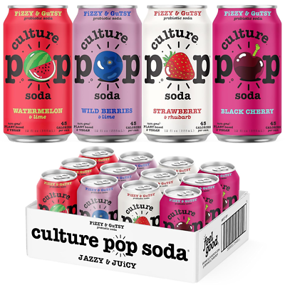 #ad Soda Sparkling Probiotic Drink Vegan Soda for Gut Health Non Gmo GF No Ad... $50.95