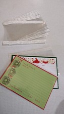 50 Recipe Card Protector's / Photo Protectors Clear Sheets 4X6 With Peel Stick