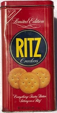 VINTAGE 1986 RITZ CRACKERS LIMITED EDITION 16 OZ METAL TIN CAN
