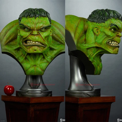 Modelo de estatua de resina de busto tamaño natural Sideshow 400303 de Hulk en stock