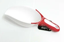 NEW RED & WHITE COOKING CONCEPTS ICE SCOOP 8-1/2" LONG SOFT GRIP HANDLE 
