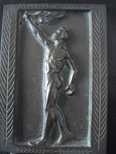 Sieger Medaille Olympia Olympic Winner Medal Helsinki 1952 Bronze 4 X 400 Meter - Bild 4 von 4