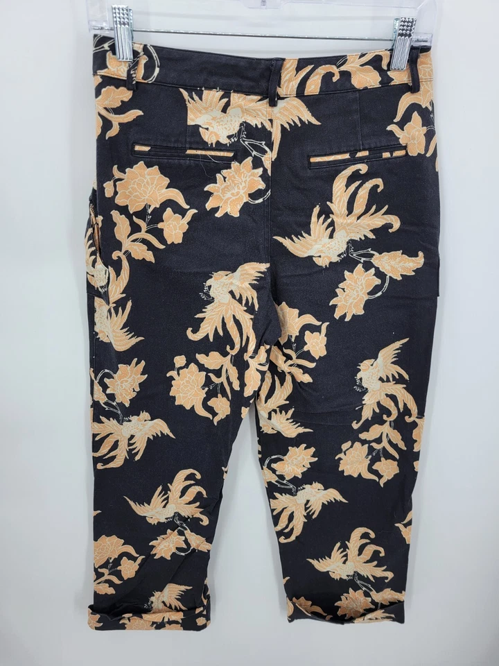 Scotch and Soda Maison Scoth Pants Womens XS Black Floral Modern Classic Artay - Image 2 of 4