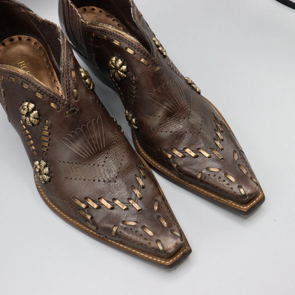 BCBGirls Western Botines Mujeres 6.5 Marrón Vaquera Cuadrado Baile Rodeo Bohemio Foto 3 de 4