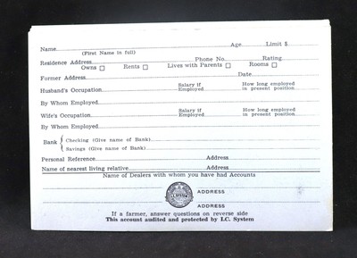 17 Vintage Credit Application Cards Pre Credit Score Extra Questions For Farmers