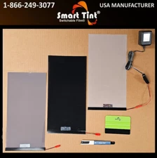3 Piece Genuine Smart Tint® Switchable Glass Smart film® USA Manufactured  