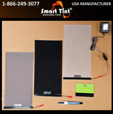 #ad 3 Piece Smart Tint® Smart film® USA Made PDLC Electric Tint to make Smart Glass $49.00