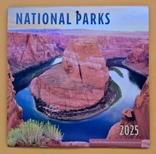 National Parks 2025 Calendar Mini Wall Calendar (7×7" Closed)/(7x14" Open) 