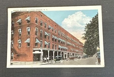 Clifton Springs N.Y. Foster Building Postcard Posted 1946 Building Cars People