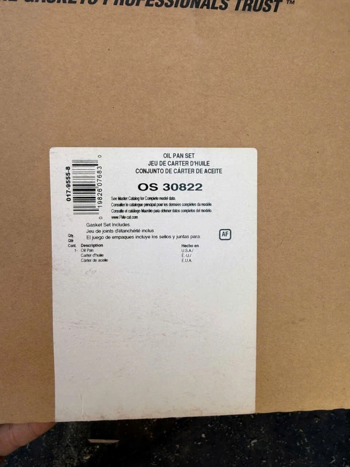 OS 30822 Felpro Oil Pan Gasket Lower for Hyundai Sonata Kia Sorento Santa Fe - Image 2 of 2