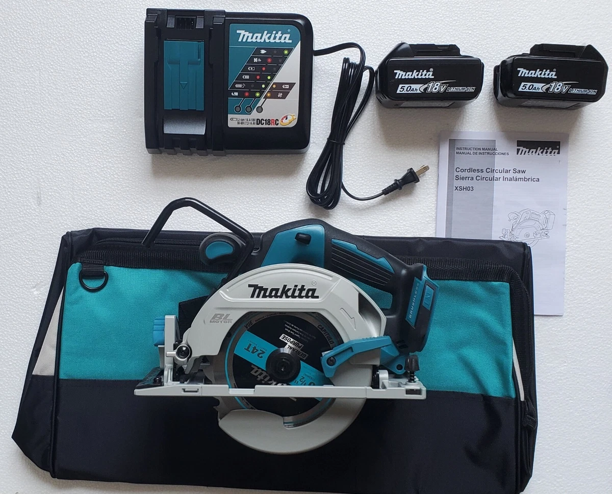 Makita 18V LXT XSH03T Lith‑Ion Brushless Cordless 6‑1/2" Circular Saw 5ah  Kit eBay