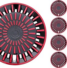 Hubcap Wheel Cover Replacement R14 Hub Caps Universal Wheel Rim Red-black Hubcap Wheel Cover Replacement R14 Hub Caps Universal Wheel Rim Red-black