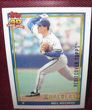 2017 TOPPS SILVER REDISCOVER STAMPED BUYBACK #617 BILL WEGMAN (1991 TOPPS)