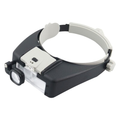 Magnifying Glass Lens LED Light Lamp Head Loupe Jeweler Headband