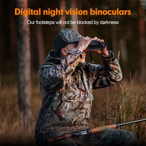 Night Vision Goggles Binoculars HD Digital IR Head Mounted Hunting Rechargeable - Picture 20 of 24