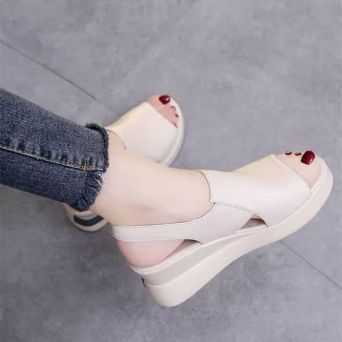 Orthopädische flache Damenschuhe mit Keilabsatz Sommer Freizeit Strand - Bild 11 von 18