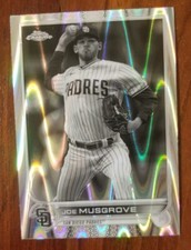 Joe Musgrove 2022 Topps Chrome Back & White RayWave Refractor Card