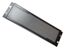 3U Space 5 1/4" Black Perforated Security Rack Panel 19" x 5.25" x 3/4" Deep