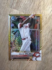 Malvin Valdez 2021 Bowman Chrome Prospects #BCP-184 Gold Mojo Refractor /50